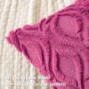 MIULEE Navy Blue Throw Pillow Covers 20×20 Inch, Soft Winter Plush Faux Wool Couch Pillow Covers Set of 2 Decorative Farmhouse Boho Throw Pillows for Sofa Living Room Bed(Hot Pink)