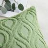 MIULEE Navy Blue Throw Pillow Covers 20×20 Inch, Soft Winter Plush Faux Wool Couch Pillow Covers Set of 2 Decorative Farmhouse Boho Throw Pillows for Sofa Living Room Bed(Sage Green)