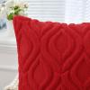 MIULEE Navy Blue Throw Pillow Covers 20×20 Inch, Soft Winter Plush Faux Wool Couch Pillow Covers Set of 2 Decorative Farmhouse Boho Throw Pillows for Sofa Living Room Bed(Red)
