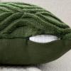 MIULEE Navy Blue Throw Pillow Covers 20×20 Inch, Soft Winter Plush Faux Wool Couch Pillow Covers Set of 2 Decorative Farmhouse Boho Throw Pillows for Sofa Living Room Bed(Moss Green)