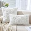 MIULEE Navy Blue Throw Pillow Covers 20×20 Inch, Soft Winter Plush Faux Wool Couch Pillow Covers Set of 2 Decorative Farmhouse Boho Throw Pillows for Sofa Living Room Bed(Pure White)