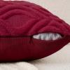MIULEE Navy Blue Throw Pillow Covers 20×20 Inch, Soft Winter Plush Faux Wool Couch Pillow Covers Set of 2 Decorative Farmhouse Boho Throw Pillows for Sofa Living Room Bed(Wine Red)