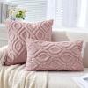 MIULEE Navy Blue Throw Pillow Covers 20×20 Inch, Soft Winter Plush Faux Wool Couch Pillow Covers Set of 2 Decorative Farmhouse Boho Throw Pillows for Sofa Living Room Bed(Blush Pink)