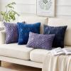 MIULEE Navy Blue Throw Pillow Covers 20×20 Inch, Soft Winter Plush Faux Wool Couch Pillow Covers Set of 2 Decorative Farmhouse Boho Throw Pillows for Sofa Living Room Bed(Dark Blue)