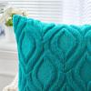MIULEE Navy Blue Throw Pillow Covers 20×20 Inch, Soft Winter Plush Faux Wool Couch Pillow Covers Set of 2 Decorative Farmhouse Boho Throw Pillows for Sofa Living Room Bed(Teal)