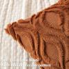MIULEE Navy Blue Throw Pillow Covers 20×20 Inch, Soft Winter Plush Faux Wool Couch Pillow Covers Set of 2 Decorative Farmhouse Boho Throw Pillows for Sofa Living Room Bed(Burnt Orange)