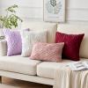 MIULEE Navy Blue Throw Pillow Covers 20×20 Inch, Soft Winter Plush Faux Wool Couch Pillow Covers Set of 2 Decorative Farmhouse Boho Throw Pillows for Sofa Living Room Bed(Wine Red)