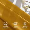 MIULEE Navy Blue Velvet Curtains 84 Inch Long Luxury Super Soft Thermal Insulated Blackout Curtains Room Darkening Drapes Rod Pocket Design for Bedroom Living Room Set of 2 Panels, W40 x L84 Inch(Mustard Yellow)