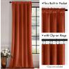 MIULEE Navy Blue Velvet Curtains 84 Inch Long Luxury Super Soft Thermal Insulated Blackout Curtains Room Darkening Drapes Rod Pocket Design for Bedroom Living Room Set of 2 Panels, W40 x L84 Inch(Burnt Orange)