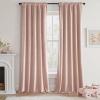 MIULEE Navy Blue Velvet Curtains 84 Inch Long Luxury Super Soft Thermal Insulated Blackout Curtains Room Darkening Drapes Rod Pocket Design for Bedroom Living Room Set of 2 Panels, W40 x L84 Inch(Baby Pink)