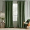MIULEE Navy Blue Velvet Curtains 84 Inch Long Luxury Super Soft Thermal Insulated Blackout Curtains Room Darkening Drapes Rod Pocket Design for Bedroom Living Room Set of 2 Panels, W40 x L84 Inch(Olive Green)