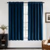 MIULEE Navy Blue Velvet Curtains 84 Inch Long Luxury Super Soft Thermal Insulated Blackout Curtains Room Darkening Drapes Rod Pocket Design for Bedroom Living Room Set of 2 Panels, W40 x L84 Inch(Navy Blue)