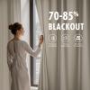 MIULEE Navy Blue Velvet Curtains 84 Inch Long Luxury Super Soft Thermal Insulated Blackout Curtains Room Darkening Drapes Rod Pocket Design for Bedroom Living Room Set of 2 Panels, W40 x L84 Inch(Ivory)