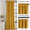 MIULEE Navy Blue Velvet Curtains 84 Inch Long Luxury Super Soft Thermal Insulated Blackout Curtains Room Darkening Drapes Rod Pocket Design for Bedroom Living Room Set of 2 Panels, W40 x L84 Inch(Mustard Yellow)