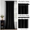 MIULEE Navy Blue Velvet Curtains 84 Inch Long Luxury Super Soft Thermal Insulated Blackout Curtains Room Darkening Drapes Rod Pocket Design for Bedroom Living Room Set of 2 Panels, W40 x L84 Inch(Black)