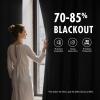 MIULEE Navy Blue Velvet Curtains 84 Inch Long Luxury Super Soft Thermal Insulated Blackout Curtains Room Darkening Drapes Rod Pocket Design for Bedroom Living Room Set of 2 Panels, W40 x L84 Inch(Black)