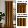 MIULEE Navy Blue Velvet Curtains 84 Inch Long Luxury Super Soft Thermal Insulated Blackout Curtains Room Darkening Drapes Rod Pocket Design for Bedroom Living Room Set of 2 Panels, W40 x L84 Inch(Golden Brown)