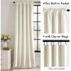 MIULEE Navy Blue Velvet Curtains 84 Inch Long Luxury Super Soft Thermal Insulated Blackout Curtains Room Darkening Drapes Rod Pocket Design for Bedroom Living Room Set of 2 Panels, W40 x L84 Inch(Ivory)