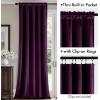 MIULEE Navy Blue Velvet Curtains 84 Inch Long Luxury Super Soft Thermal Insulated Blackout Curtains Room Darkening Drapes Rod Pocket Design for Bedroom Living Room Set of 2 Panels, W40 x L84 Inch(Purple Orchid)