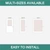 MIULEE Non-See-Through French Door Curtains for Door Window, Privacy Light Filtering Sheer Curtains for Decoration, Window Drapes with Rod Pocket and Tie Back, Cream, 26 x 72 inches, 2 Panels(Black)