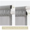MIULEE Non-See-Through French Door Curtains for Door Window, Privacy Light Filtering Sheer Curtains for Decoration, Window Drapes with Rod Pocket and Tie Back, Cream, 26 x 72 inches, 2 Panels(Grey)