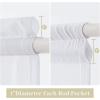 MIULEE Non-See-Through French Door Curtains for Door Window, Privacy Light Filtering Sheer Curtains for Decoration, Window Drapes with Rod Pocket and Tie Back, Cream, 26 x 72 inches, 2 Panels(White)