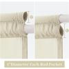 MIULEE Non-See-Through French Door Curtains for Door Window, Privacy Light Filtering Sheer Curtains for Decoration, Window Drapes with Rod Pocket and Tie Back, Cream, 26 x 72 inches, 2 Panels(Ivory)