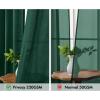 MIULEE Non-See-Through Privacy Linen Curtains 2 Panels, Christmas Emerald Green Light Filtering Window Curtains Textured Back Tab Semi Sheer Drapes for Bedroom Living Room, 52 x 90 Inches Long(Emerald Green)