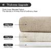 MIULEE Non-See-Through Privacy Linen Curtains 2 Panels, Christmas Emerald Green Light Filtering Window Curtains Textured Back Tab Semi Sheer Drapes for Bedroom Living Room, 52 x 90 Inches Long(Taupe)
