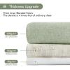 MIULEE Non-See-Through Privacy Linen Curtains 2 Panels, Christmas Emerald Green Light Filtering Window Curtains Textured Back Tab Semi Sheer Drapes for Bedroom Living Room, 52 x 90 Inches Long(Sage Green)
