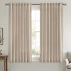 MIULEE Non-See-Through Privacy Linen Curtains 2 Panels, Christmas Emerald Green Light Filtering Window Curtains Textured Back Tab Semi Sheer Drapes for Bedroom Living Room, 52 x 90 Inches Long(Taupe)