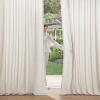 MIULEE Non-See-Through Privacy Linen Curtains 2 Panels, Christmas Emerald Green Light Filtering Window Curtains Textured Back Tab Semi Sheer Drapes for Bedroom Living Room, 52 x 90 Inches Long(Linen)