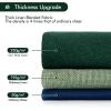 MIULEE Non-See-Through Privacy Linen Curtains 2 Panels, Christmas Emerald Green Light Filtering Window Curtains Textured Back Tab Semi Sheer Drapes for Bedroom Living Room, 52 x 90 Inches Long(Emerald Green)