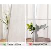 MIULEE Non-See-Through Privacy Linen Curtains 2 Panels, Christmas Emerald Green Light Filtering Window Curtains Textured Back Tab Semi Sheer Drapes for Bedroom Living Room, 52 x 90 Inches Long(White)