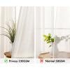 MIULEE Non-See-Through Privacy Linen Curtains 2 Panels, Christmas Emerald Green Light Filtering Window Curtains Textured Back Tab Semi Sheer Drapes for Bedroom Living Room, 52 x 90 Inches Long(Natural)