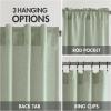 MIULEE Non-See-Through Privacy Linen Curtains 2 Panels, Christmas Emerald Green Light Filtering Window Curtains Textured Back Tab Semi Sheer Drapes for Bedroom Living Room, 52 x 90 Inches Long(Sage Green)