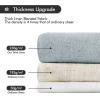 MIULEE Non-See-Through Privacy Linen Curtains 2 Panels, Christmas Emerald Green Light Filtering Window Curtains Textured Back Tab Semi Sheer Drapes for Bedroom Living Room, 52 x 90 Inches Long(Stone Blue)