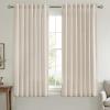 MIULEE Non-See-Through Privacy Linen Curtains 2 Panels, Christmas Emerald Green Light Filtering Window Curtains Textured Back Tab Semi Sheer Drapes for Bedroom Living Room, 52 x 90 Inches Long(Linen)