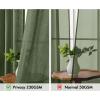 MIULEE Non-See-Through Privacy Linen Curtains 2 Panels, Christmas Emerald Green Light Filtering Window Curtains Textured Back Tab Semi Sheer Drapes for Bedroom Living Room, 52 x 90 Inches Long(Olive Green)