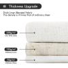MIULEE Non-See-Through Privacy Linen Curtains 2 Panels, Christmas Emerald Green Light Filtering Window Curtains Textured Back Tab Semi Sheer Drapes for Bedroom Living Room, 52 x 90 Inches Long(Pure White)