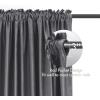 MIULEE Olive Green Velvet Curtains Thermal Insulated Blackout Curtain Drapes for Bedroom Living Room Darkening 84 Inches Long Curtains Panels Rod Pocket Set of 2(Grey)