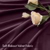 MIULEE Olive Green Velvet Curtains Thermal Insulated Blackout Curtain Drapes for Bedroom Living Room Darkening 84 Inches Long Curtains Panels Rod Pocket Set of 2(Purple Orchid)