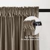 MIULEE Olive Green Velvet Curtains Thermal Insulated Blackout Curtain Drapes for Bedroom Living Room Darkening 84 Inches Long Curtains Panels Rod Pocket Set of 2(Taupe)