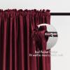 MIULEE Olive Green Velvet Curtains Thermal Insulated Blackout Curtain Drapes for Bedroom Living Room Darkening 84 Inches Long Curtains Panels Rod Pocket Set of 2(Burgundy)