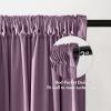 MIULEE Olive Green Velvet Curtains Thermal Insulated Blackout Curtain Drapes for Bedroom Living Room Darkening 84 Inches Long Curtains Panels Rod Pocket Set of 2(Lavender)