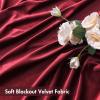 MIULEE Olive Green Velvet Curtains Thermal Insulated Blackout Curtain Drapes for Bedroom Living Room Darkening 84 Inches Long Curtains Panels Rod Pocket Set of 2(Burgundy)