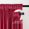 MIULEE Olive Green Velvet Curtains Thermal Insulated Blackout Curtain Drapes for Bedroom Living Room Darkening 84 Inches Long Curtains Panels Rod Pocket Set of 2(Berry)