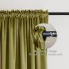 MIULEE Olive Green Velvet Curtains Thermal Insulated Blackout Curtain Drapes for Bedroom Living Room Darkening 84 Inches Long Curtains Panels Rod Pocket Set of 2(Moss Green)