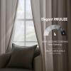 MIULEE Olive Green Velvet Curtains Thermal Insulated Blackout Curtain Drapes for Bedroom Living Room Darkening 84 Inches Long Curtains Panels Rod Pocket Set of 2(Ivory)