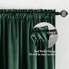 MIULEE Olive Green Velvet Curtains Thermal Insulated Blackout Curtain Drapes for Bedroom Living Room Darkening 84 Inches Long Curtains Panels Rod Pocket Set of 2(Emerald Green)